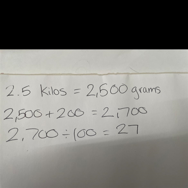 Solve the measurement conversion problem. 1 kg=1,000g The ice cream shop was running-example-1