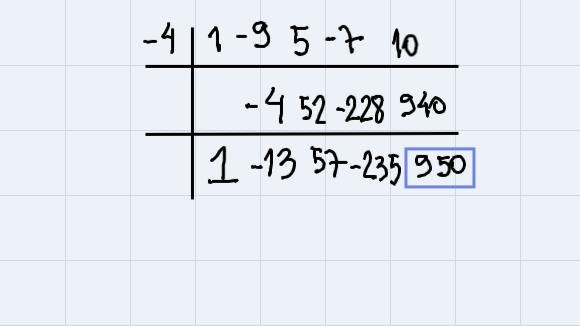 Use the synthetic division and the remainder theorem to find P(a)-example-1