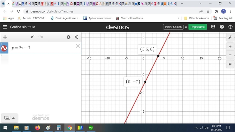 Y = 2x - 7 Find the slope and y intercept draw each line on the graph provided?-example-1