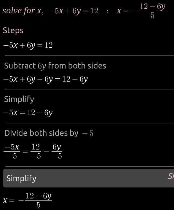 Please help!! -5x+6y=12 y=5/6x+2-example-1