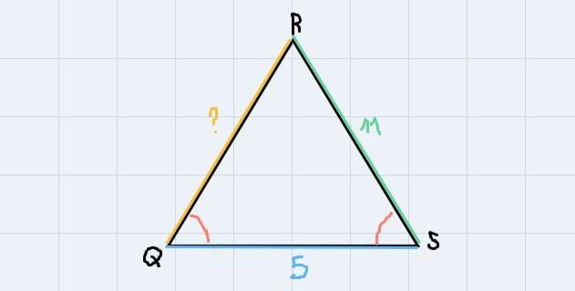 In AQRS, ZQ - ZS, SQ = 5 and RS = 11. Find the length of QR.-example-1