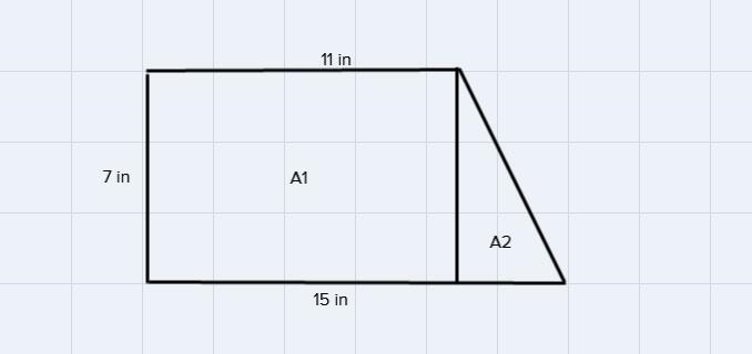 Find the area of each figure. Round to the hundredths where necessary. 11 in 7 in-example-1