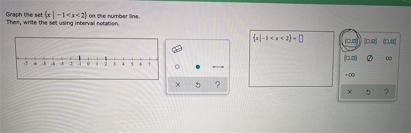 Graph the set (x - 1-example-1