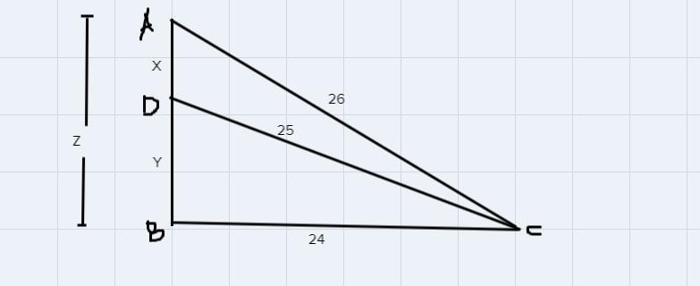 Find x. there is a picture of a triangle and I'll upload so you can see the measurements-example-1