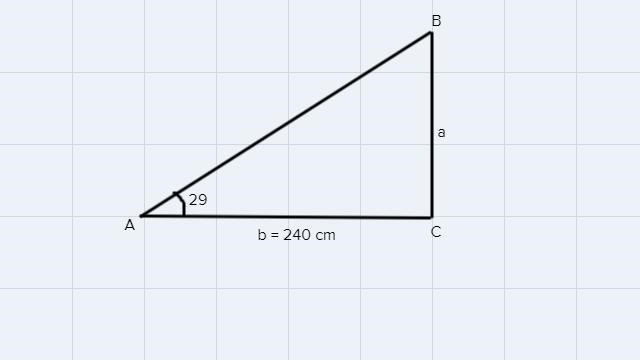 Find the measure of side a. A = _ cm-example-1