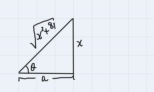 How do I use a right triangle to write the following expression as an algebraic expression-example-1