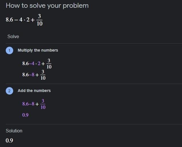 8.6 - 4 x 2 + 3/10 please i need this answer-example-1