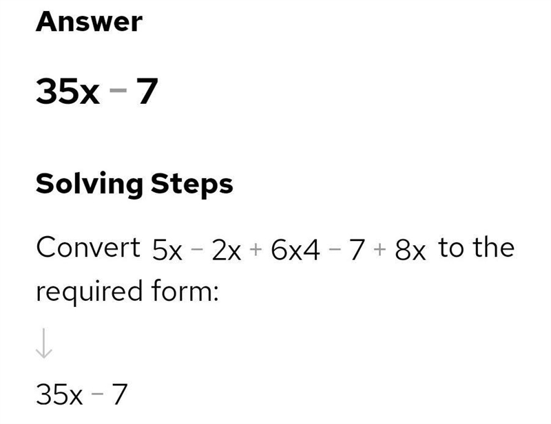 Write in standard form the polynomial: 5x - 2x + 6X4 - 7 + 8x 3-example-1