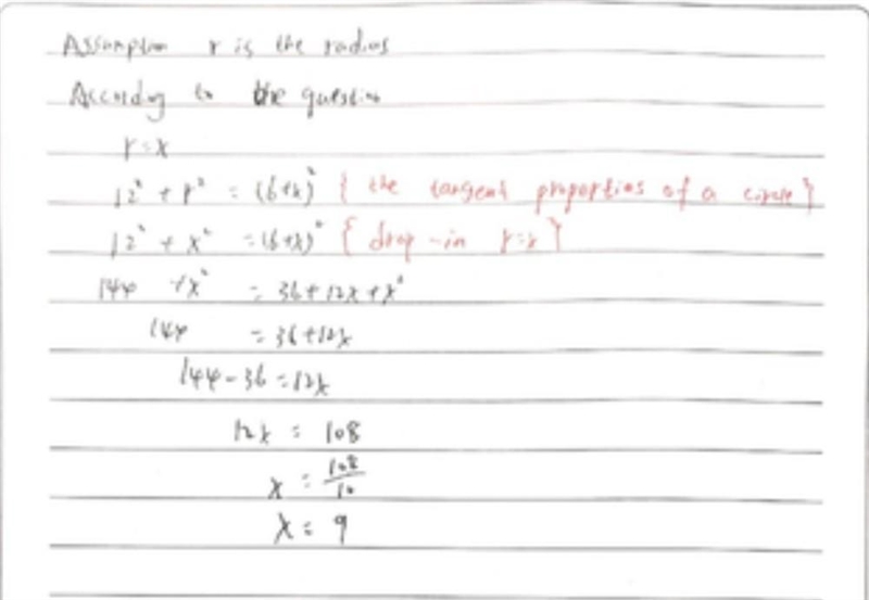 Find the value of x. assume that segments that appear to be tangent are tangent.​-example-1