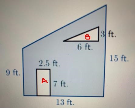 Marcus painted one wall of his entryway as an accent wall. The wall is a trapezoid-example-1