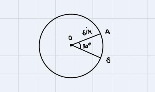 Find the length of AB.6 in A30°BAB = [ ? ]in=Round your answer to the nearest hundredth-example-1