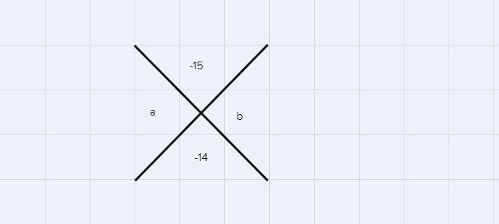 Each diagram below write the 2 numbers on the sides of x that are multiplied together-example-1