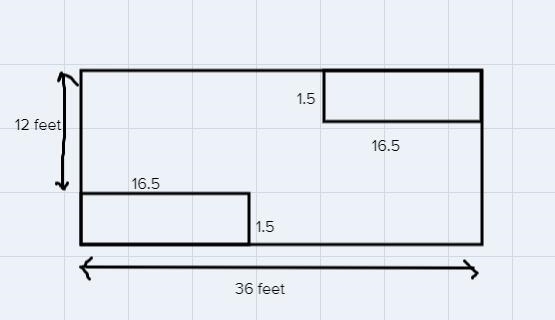 Bathsheba was looking at the following outline dimensions of a studio apartment they-example-1