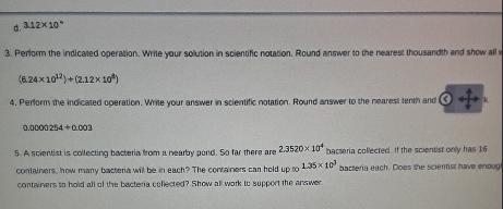 2.54 * 10 to the 541.222Please I need help with question number 5.-example-1