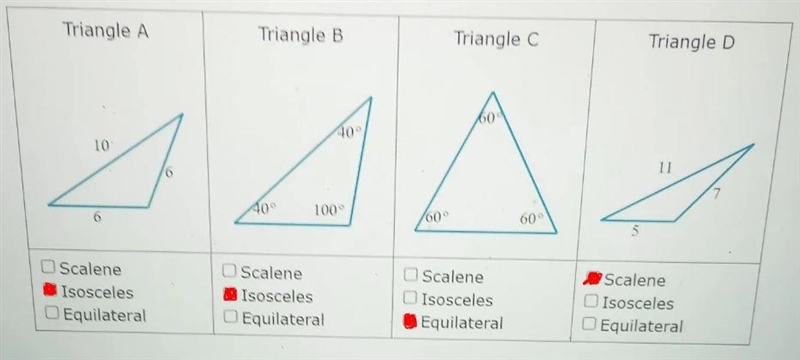 ||| Classifying scalene, isosceles, and equilateral triangles by side... For each-example-3