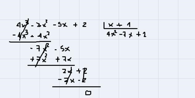 Use the long division method to find the result when 4x3 – 3.x2 5x + 2 is divided-example-1