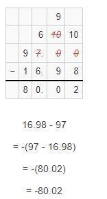 16.98 - 97 find the difference-example-1