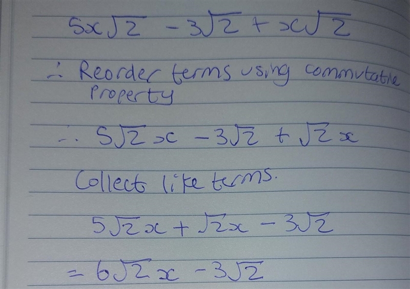 Which choice is equivalent to the expression below? 5x2-3,2 + x2 O A. 2x² √2 OB. 5x-example-1