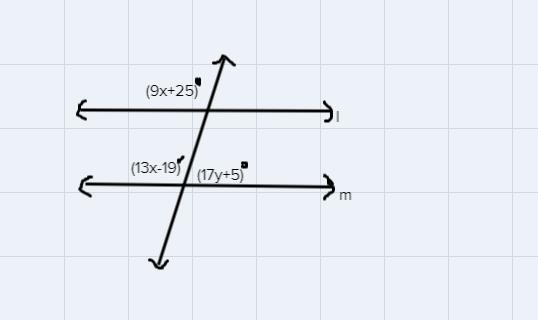 Solve for x and y on a set of lines-example-1