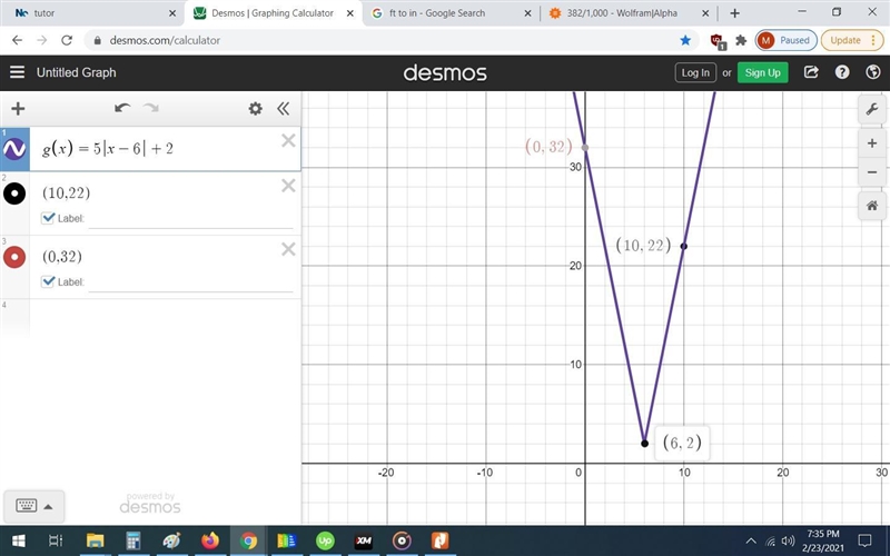 Graph g(x) = 5.2 – 6 + 2.y65+43+21-7 -6 -5 4 3 2112 3 4 56 7-2--3+-4-5+-6+7-example-1