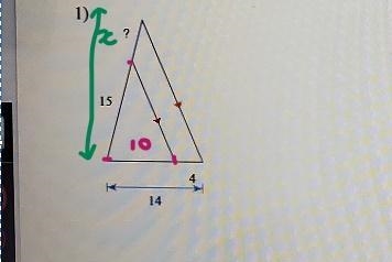 Find missing length triangle 15 14 4-example-1