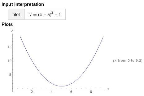 The graph of f(x) = x2 is translated to form g(x) = (x – 5)2 + 1. On a coordinate-example-1