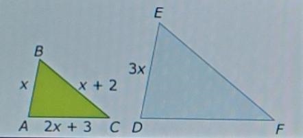 E B 3x Which expression can be used to represent the length of DF to prove that the-example-1