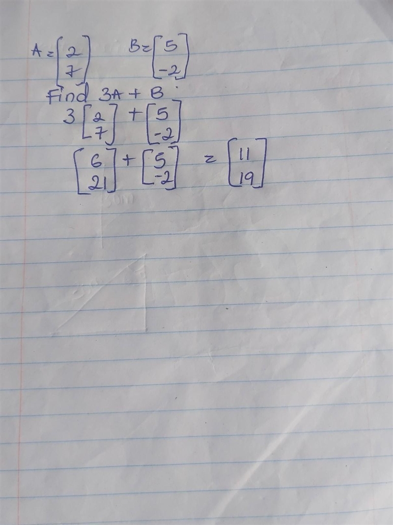 Work out 3a + b please-example-1