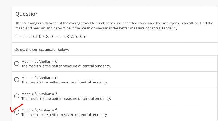 QuestionThe following is a data set of the average weekly number of cups of coffee-example-2