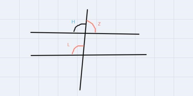 Use the angle shown to determine if the line are parallel-example-1