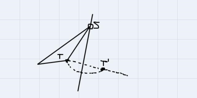 Obtuse triangle ∆RST is shown below along with line m. Point S lines on m.-example-1