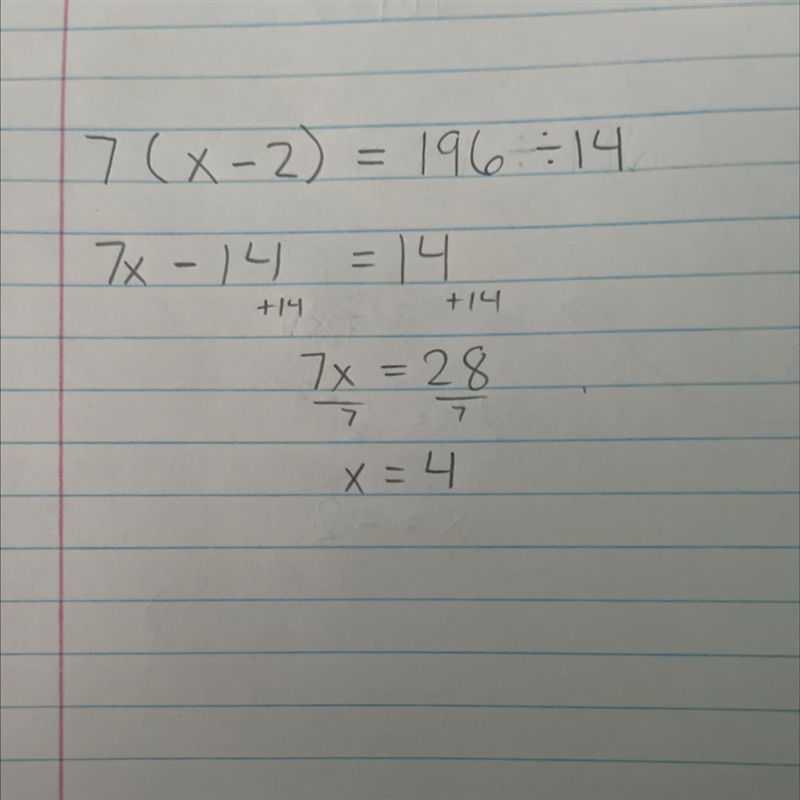 Translate to an equation then solve the equation. Seven times the difference of some-example-1