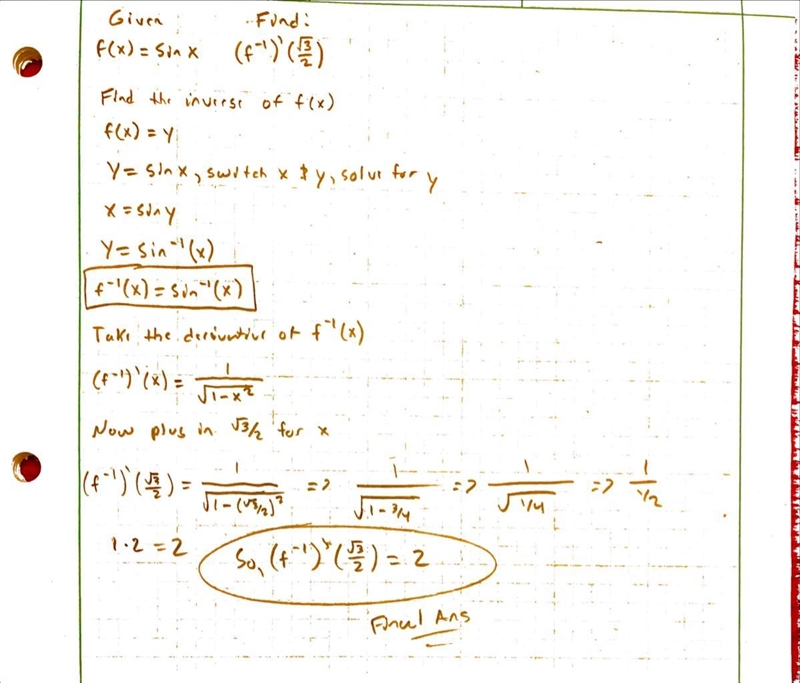 If f(x) = sinx, then (f^-1)’(sqrt3/2)=-example-1