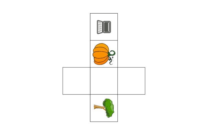 When a cube is formed using the figure below, which of the following shapes will it-example-3