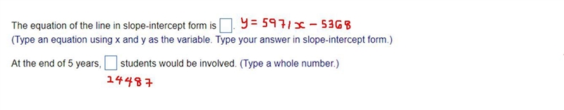 A new high school math project is being tested in the state. In the first year (year-example-1