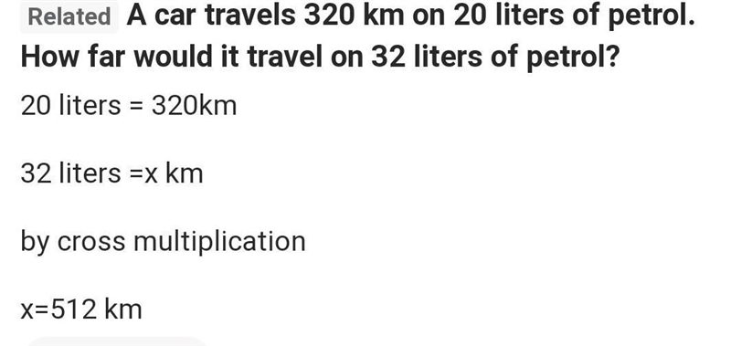 A boat can travel 432 kilometers on 216 liters of gasoline. How far can it travel-example-1