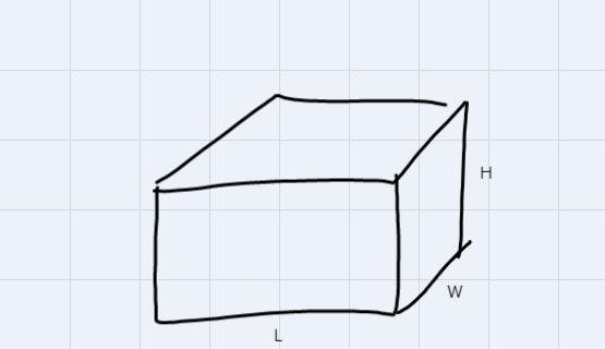 The volume of a square-based rectangular cardboard box needs to be at least 1000cm-example-1