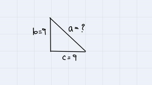 Use the Pythagorean Theorem to find the length of the hypotenuse in the righttriangle-example-2