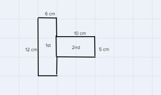 Find the area of the composite figure.A) 122 cm^2B) 72 cm^2C) 56 cm^2D) 96 cm^2-example-1