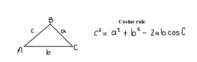 From a point P, the distance to one end of a pond is 450 m and the distance to the-example-2