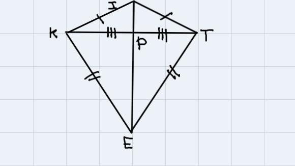 The diagonals of kite KITE intersect at point P. Which statement is falseA. KIE = TIEB-example-1