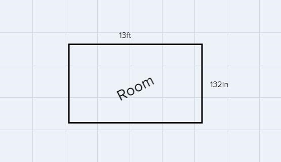 Please helpA rectangular room measures 13 feet by 132 inches. Tonyasaid that they-example-1