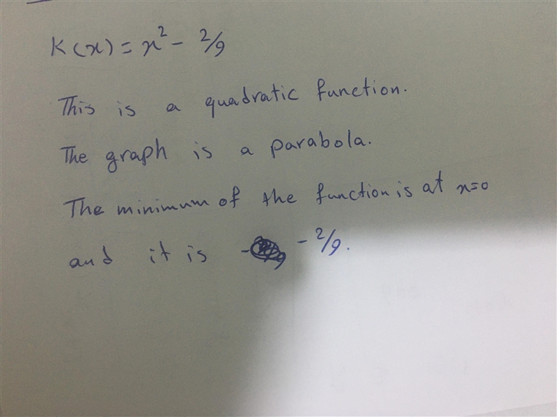 K(x)= x²-2/9 Express the function (or rule) in words-example-1