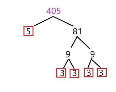 Find the prime factorization of 405 ​-example-1