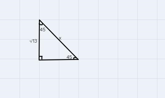 This is a 45-45-90 triangle.aWhat is the measure of x?13XX==EV[?]-example-1