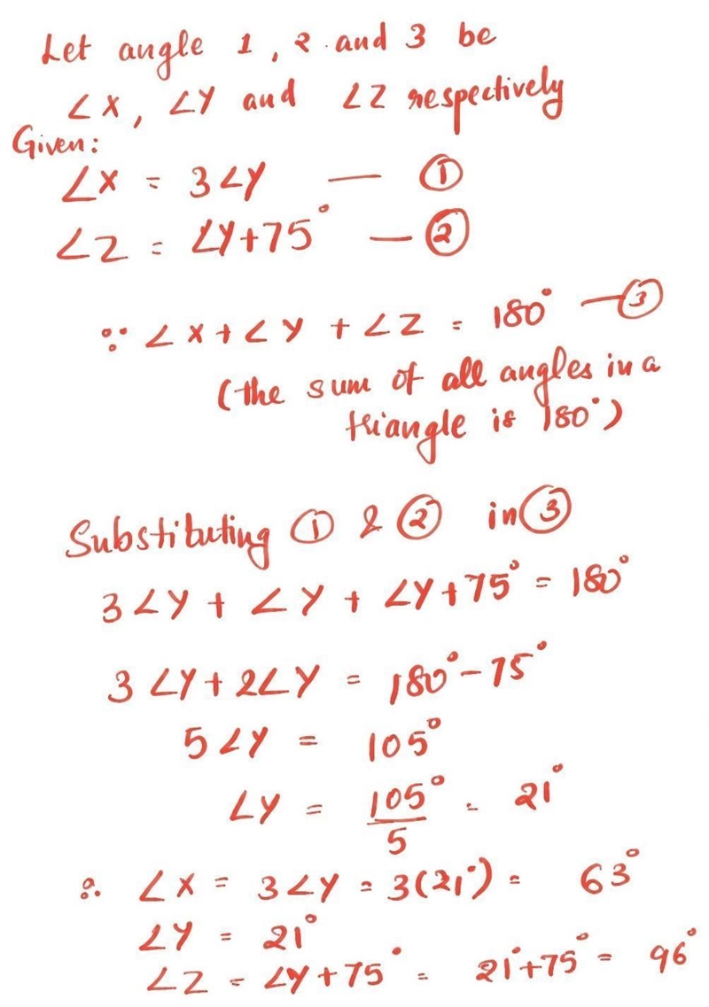 The second angle of a triangle is 75 more than the first angle. The third angle is-example-1