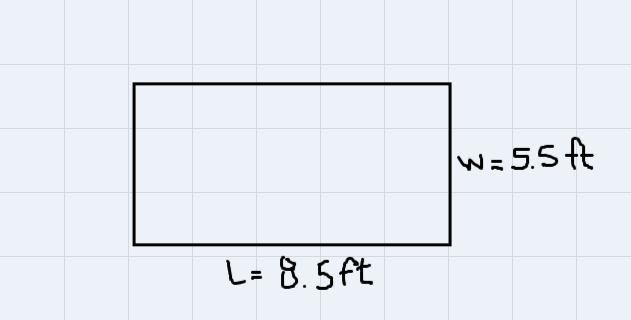 Ryan is building a deck in his backyard that is 5.5ft by 8.5ft. What is the total-example-1