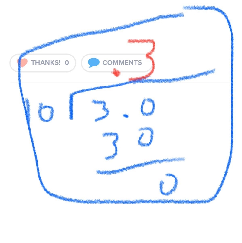 Use long division to convert 3/10 into decimals.​-example-1