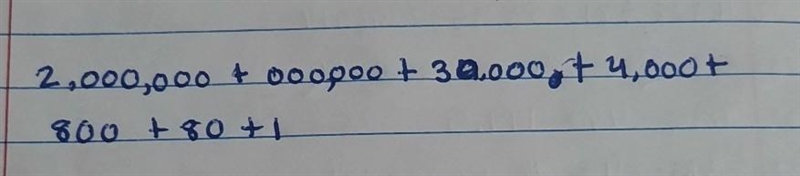 Write in expanded form 2,034,881-example-1