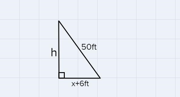 A 50 foot ladder is set against the side of a house so that it reaches up 48 feet-example-2